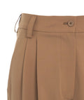 Pantaloni cargo con pieghe #marrone