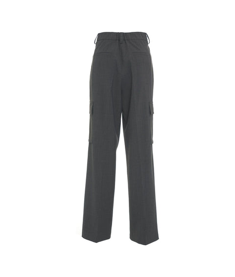 Pantaloni cargo con pieghe #grigio