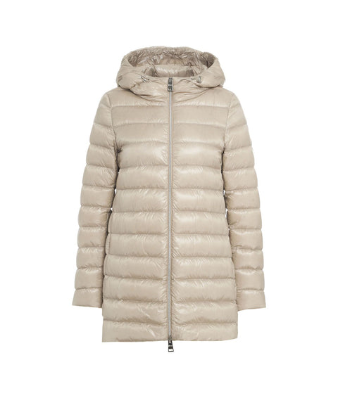 Cappotto trapuntato in piuma #beige