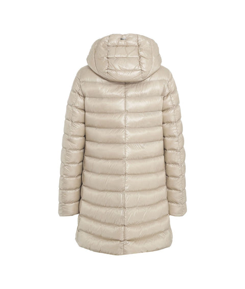 Cappotto trapuntato in piuma #beige