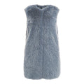 Gilet in pelliccia sintetica #blu