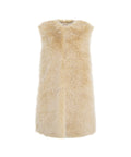 Gilet in pelliccia sintetica #beige