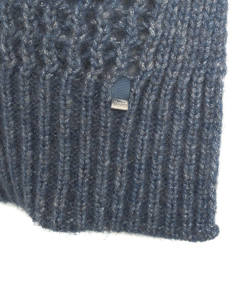 Gilet in maglia di alpaca #blu