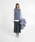 Gilet in maglia di alpaca #blu