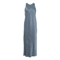 Abito maxi con spacco #blu