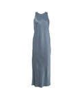 Abito maxi con spacco #blu