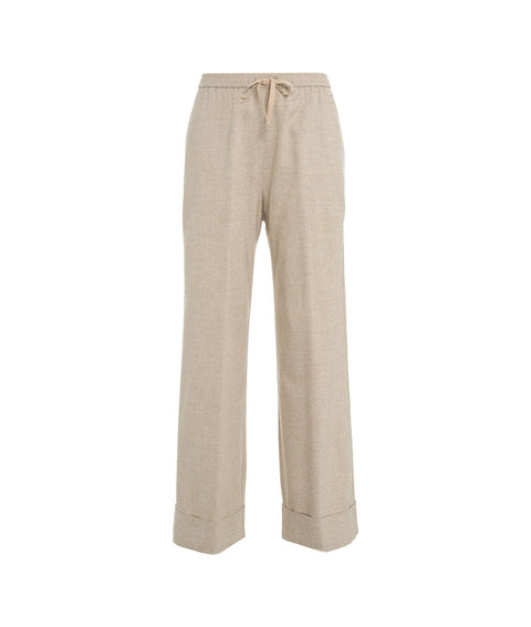 Pantaloni palazzo con coulisse #beige