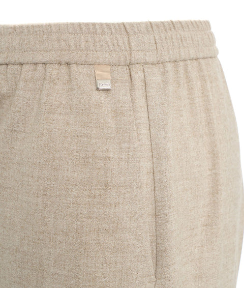 Pantaloni palazzo con coulisse #beige