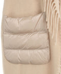 Poncho con frange #beige