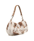 Borsa hobo in pelliccia sintetica 'Dakota' #marrone