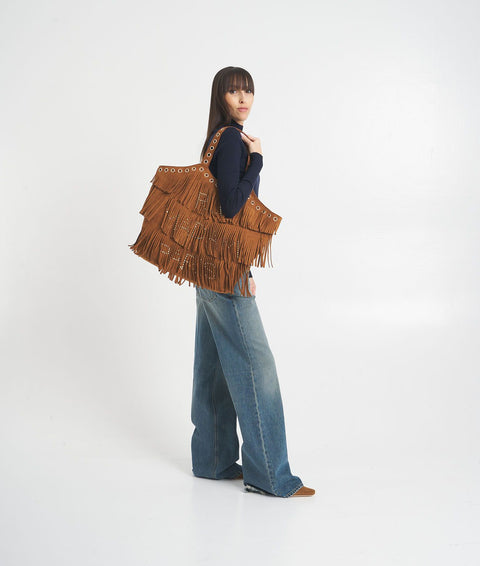 Eco suede shopper 'New Delano' #marrone