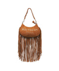 Borsa hobo con frange 'New Delano' #marrone