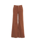 Pantaloni wide leg in velluto a coste 'Glow-Up' #marrone