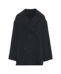 Cappotto doppiopetto in doubleface #nero