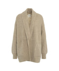 Cardigan a maglia in misto lana alpaka #beige