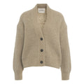 Cardigan a maglia in misto lana alpaka #beige