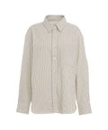 Camicia a righe in cotone #bianco