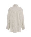 Camicia a righe in cotone #bianco