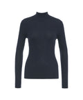 Maglia a maniche lunghe in misto lana #blu