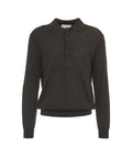 Maglione polo in lana biologica #marrone