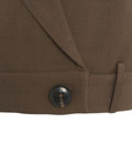 Blazer monopetto cropped #marrone