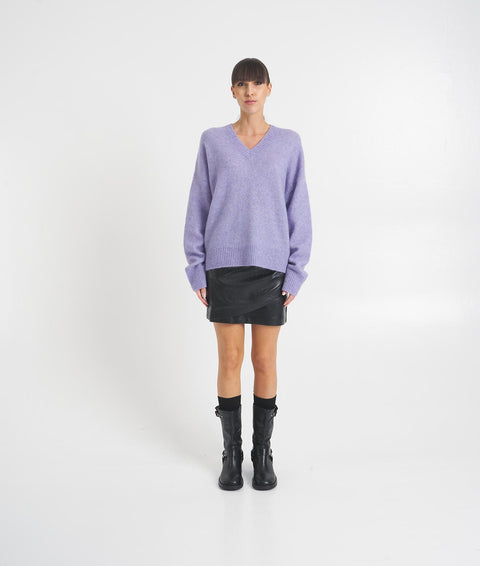 Maglione in misto lana 'Brook' #viola