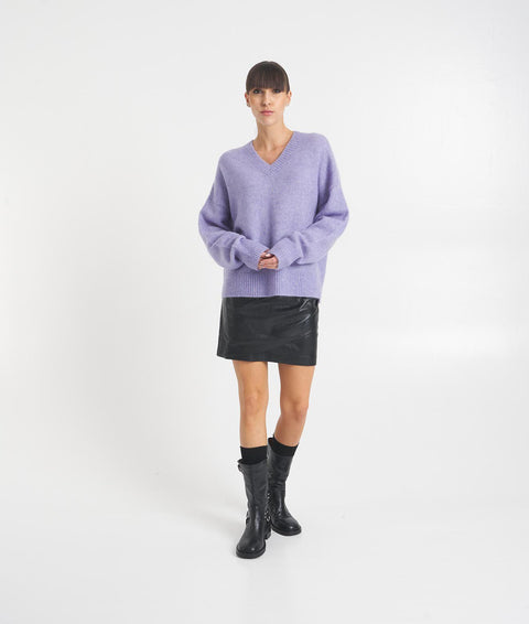 Maglione in misto lana 'Brook' #viola