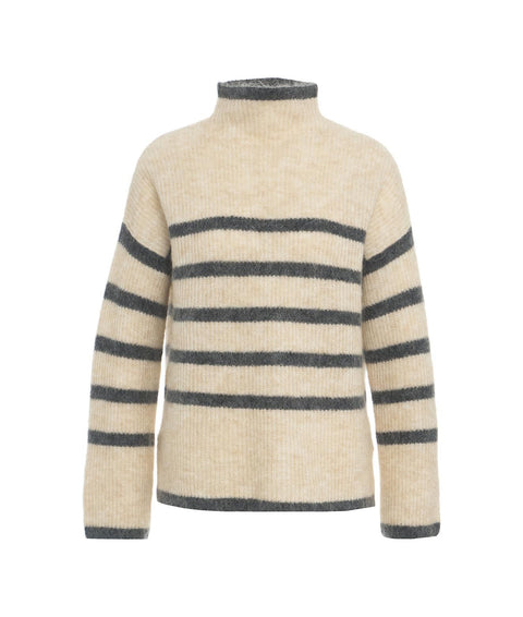 Maglione a righe 'Ovalis' #beige