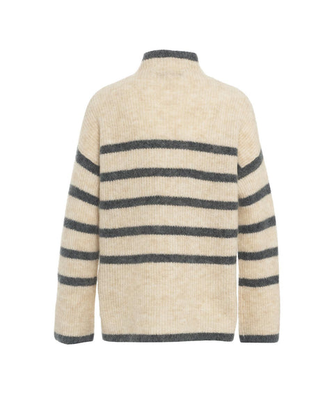 Maglione a righe 'Ovalis' #beige