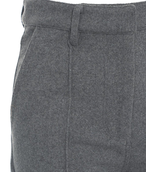 Pantaloni in misto lana 'Vall' #grigio