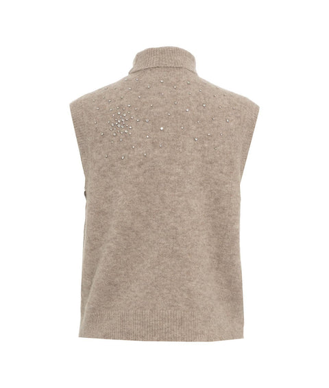 Gilet in maglia 'Sparkling' #marrone