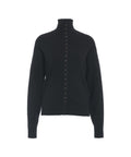 Cardigan con collo alto 'Ofia' #nero