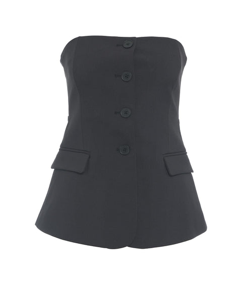 Bustier top 'Philadelphia' #nero