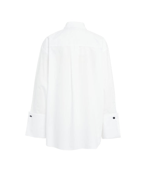 Camicia oversize 'Calico' #bianco