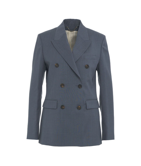 Blazer doppiopetto 'Diva' in lana vergine #blu