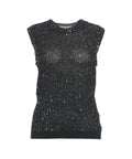 Gilet in maglia "Melyssa" con paillettes #nero