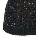 Gilet in maglia "Melyssa" con paillettes #nero