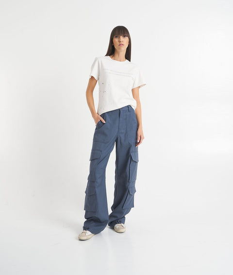 Pantaloni cargo #blu