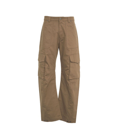 Pantaloni cargo gamba ampia #beige