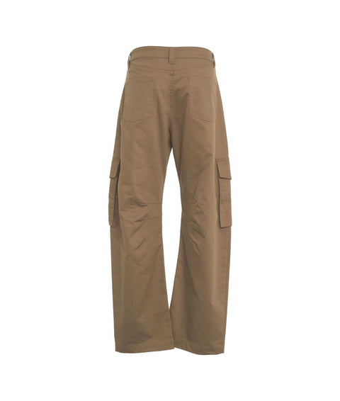 Pantaloni cargo gamba ampia #beige