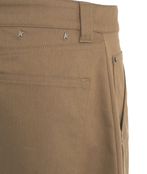 Pantaloni cargo gamba ampia #beige