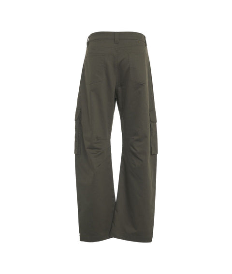 Pantaloni cargo gamba ampia #verde