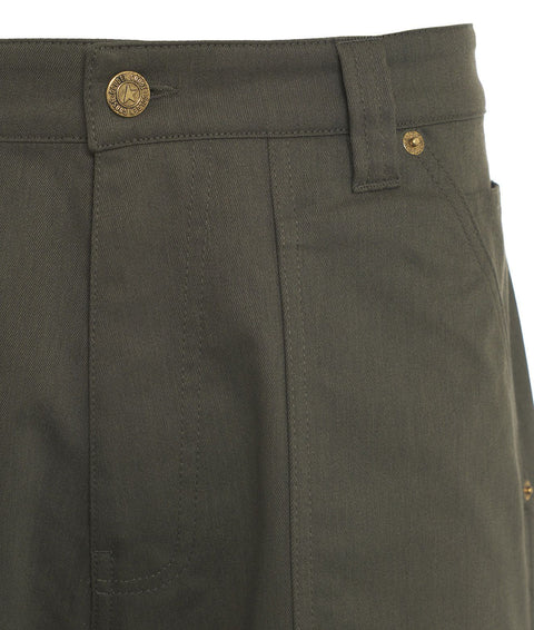 Pantaloni cargo gamba ampia #verde