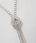 Collana lunga con strass #argento