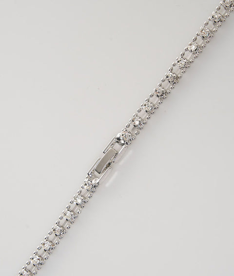 Collana lunga con strass #argento