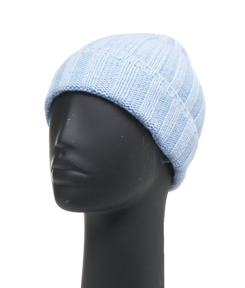 Cappello in maglia di cachemire #blu