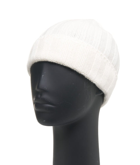 Cappello in maglia di cachemire #bianco