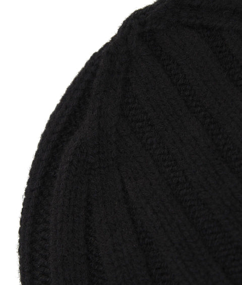 Cappello in maglia di cachemire #nero