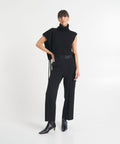 Gilet in maglia cropped #nero