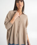 Camicia in cachemire #beige